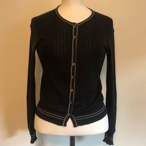 Vintage Marc Jacobs Navy Blue Perforated Cardigan